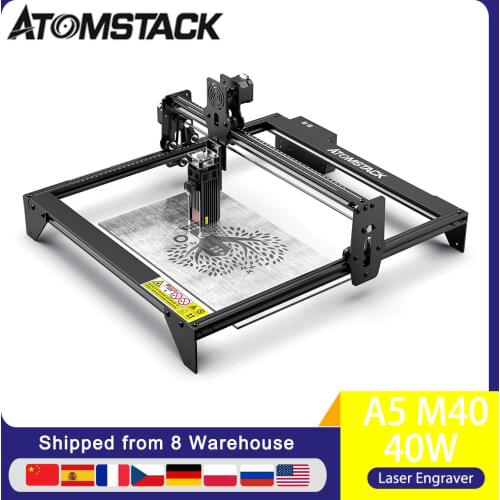 ATOMSTACK A5 M40 40W CNC Laser Engraver DIY Laser Engraving Cuting Machine 410*400mm Upgraded Fixed-focus Laser Eye Protection
