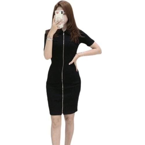 Summer tight Dress one piece korean ladies Short Sleeve Sexy Party Mini Dresses for women clohing