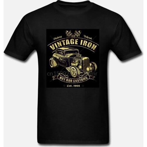 Hot Rod T Shirts Custom Rat Rod Cool Vintage Race Car Small to black full sz