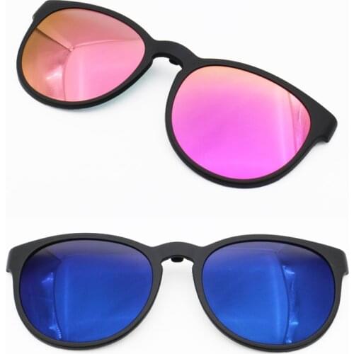 Model No. TJ005 single clipping TAC polarized retro sunglasses lenses for myopia hyperopia eyeglasses extra clip on sunlens