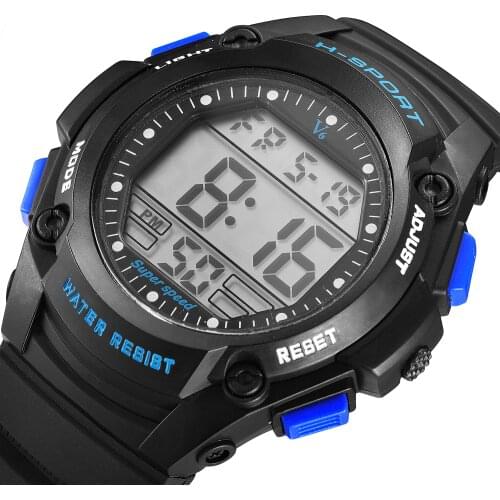 Brand Big dial Mens Fashion Sport Watches Chrono Countdown Men Digital Watch Man Military Clock Relogio Masculino