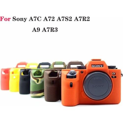 Soft silicone DSLR Camera Case Cover Rubber Case Protective Skin Bag For Sony A7C A72 A7S2 A7R2 A9 A7R3 A7III SLR Camera Bag