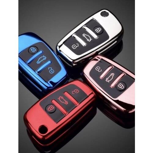 Soft TPU Car Remote Key Cover Case For Audi A3 8P A4 B7 B8 B5 B9 B6 A1 A5 Q7 Q5 A6 4F C6 C5 C7 C4 TT Q3 S3 A7 A8 C4 8N 8V 8L RS3
