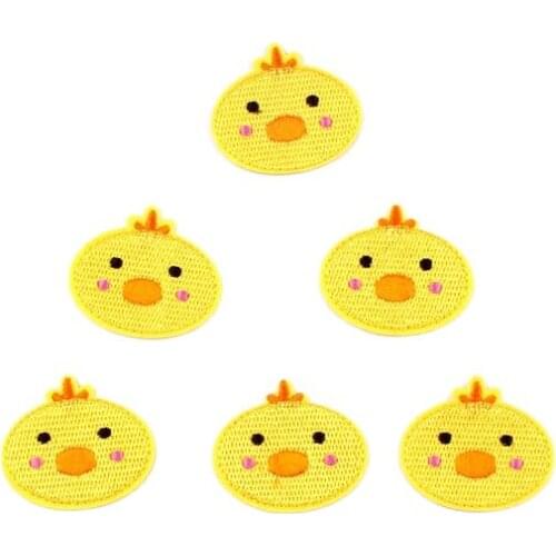 10pcs Cartoon Duck Patches Embroidered Iron On Animal Appliques DIY Coats Dress Shirts Stickers Sewing Fabric Badge Accessories