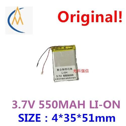 New sufficient capacity polymer li-ion battery 3.7 V 403551 550 mah MP4 GPS/equipment/mini digital photo frame speakers