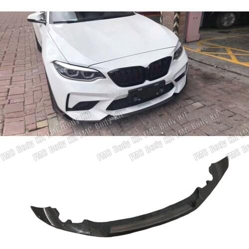 Carbon Fiber Front Lip Bumper Spoiler For BMW F87 M2C M2 Competition Front Bumper Lip Splitters Car Styling