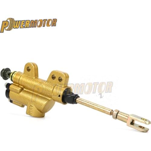 PowerMotor Motorcycle Motorbieke Universal Golden Cylinder Foot Rear Master Cylinder Hydraulic Pump Foot Brake ATV Pit Dirt Bike