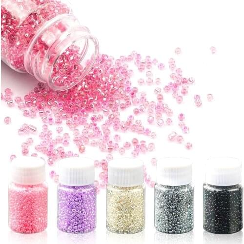 1500pcs Bottled 2mm Glass Seed Beads Czech seed beads round beads DIY Bracelet Necklace For Jewelry DIY handmade Accessories