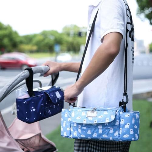 Baby Stroller Bag Portable Shoulder Handbag For Mother Cute Animal Storage Bottle Diaper Bag Prams Organizer