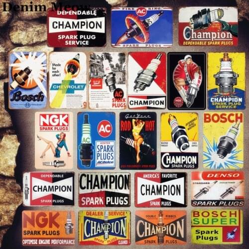 Spark Plug Service Sale Plaque Vintage Metal Tin Signs Home Bar Garage Decorate Plates Tool Rule Wall Stickers Art Poster ZSS38