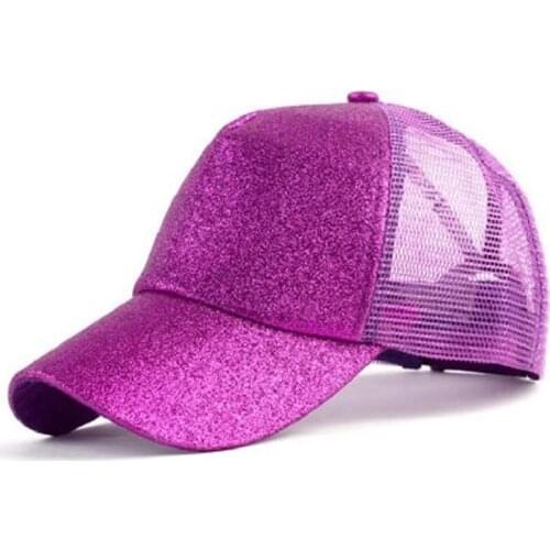 Light Plate Mesh Tennis Cap Cotton Velcro Caps Womens Ponytail Baseball Cap Multicolor Back Opening Anti-UV Sun Hats Adjustable