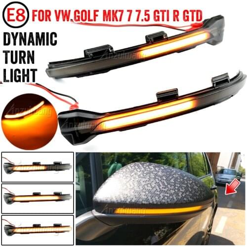 For VW Golf 7 MK7 7.5 GTI R Sportsvan Touran L II LED Dynamic Turn Signal Light Flasher Flowing Water Blinker Flashing Light