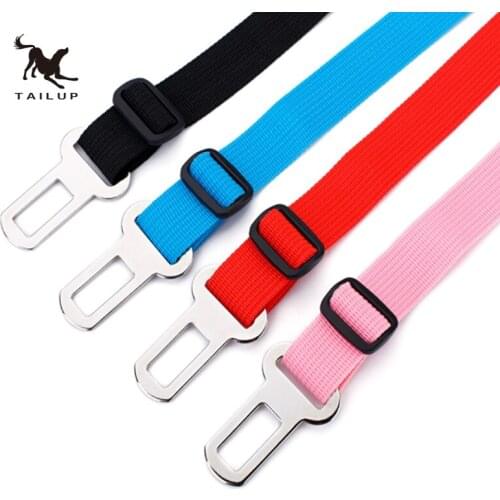 TAILUP Hot Sale Dog Car Seat Belt Adjustable Universal Pet Chihuahua Hiromi Car Safety Cheap Nylon Leash S-XL
