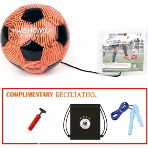 WISHOME Soccer Solo Trainer Kicking/Dribbling/Shooting Practice Equipment for Adult Training Ball with Belt Kids Soccer Set