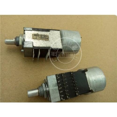 [VK] Used WHE1615 50KAX6 A50K six-motor potentiometer handle length 15MMF with tap switch