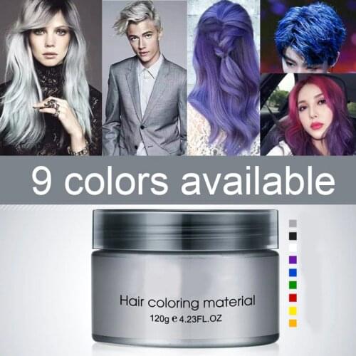 Temporary Hair Fantasy color Wax Hairstyle Pomade Cream Disposable Hair Dye Hair Styling Wax for Men and Women 4.23 oz
