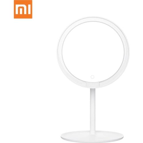 Xiaomi Mijia Portable LED Makeup Mirror Brightness Adjustable Patented Surrounding HD LED Lamp Cordless Ra92 Makeup Beauty Tool