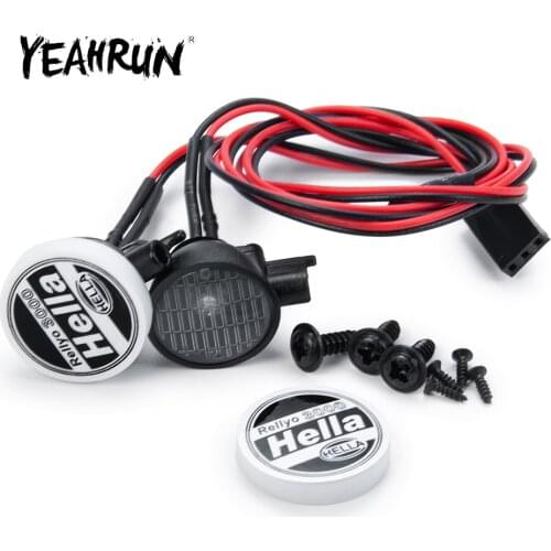 RC Car Parts Round Roof LED Light with Cover for TRX-4 Axial SCX10 Tamiya CC01 D90 TF2 1:10 RC Crawler Car