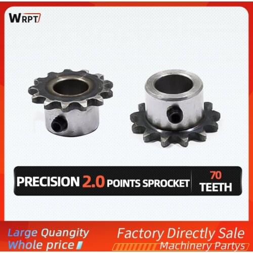 1Pc 2 points Sprocket 60 Tooth standard hole M5 screw hole fixed 04C Sprock Quenching pitch 6.35mm