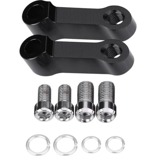 1Pair Motorcycle Handlebar Mount Mirror Riser Extender Adapter 10mm Mirror Adapter 10mm CNC Aluminum