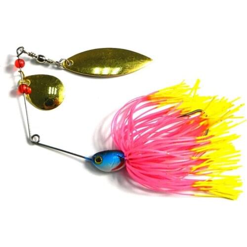 1Pcs Sequin Beard 17g Jig Hard Bait Fishing Spinnerbait Great Black Bass Metal Fish Mouth pike bait Fishing Accessories Tackle