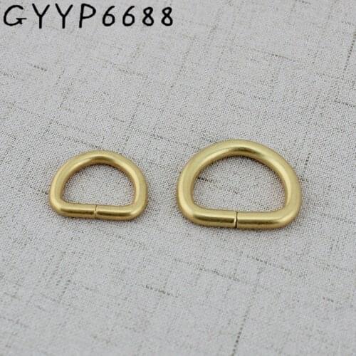 10pcs 20mm 25mm Special gold bags' polished nickel inside bags metal accessory alloy Cast Solid non welded d ring DIY Bag Parts