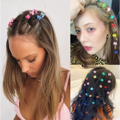 20/40 pcs/bag cute mini small hairpin girl flower rabbit baby hairpin child hairpin hairpin kid hair accessory set