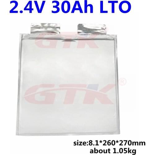 20000 cycle 2.4V 2.3V 30Ah LTO battery 2.3V 30Ah Lithium Titanate cells 6c fast charge for 12V 24V ebike scooter battery