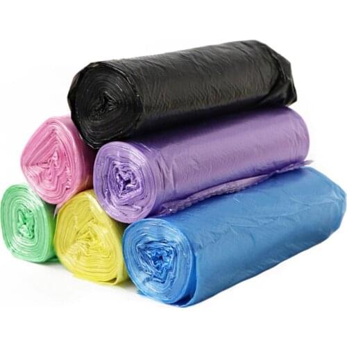 40%HOT5 Rolls 100Pcs Household Disposable Trash Pouch Kitchen Storage Garbage Bags