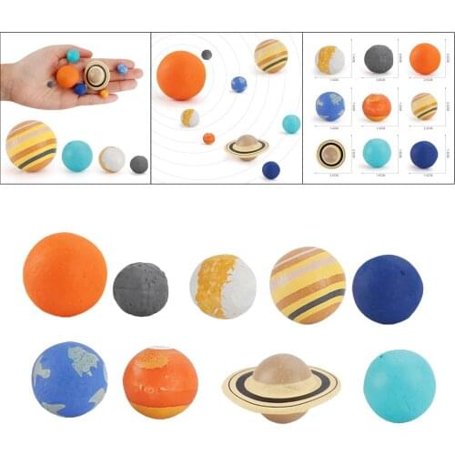 9Pcs Lightweight Portable Colorful PU Soft Planet Ball Solar System for Kids