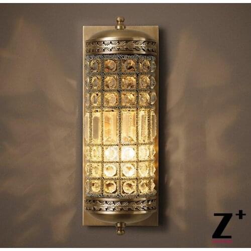 American Vintage 19TH C. CASBAH CRYSTAL SCONCE Art deco Style Wall lamp lighting lustre crystal 1 lights