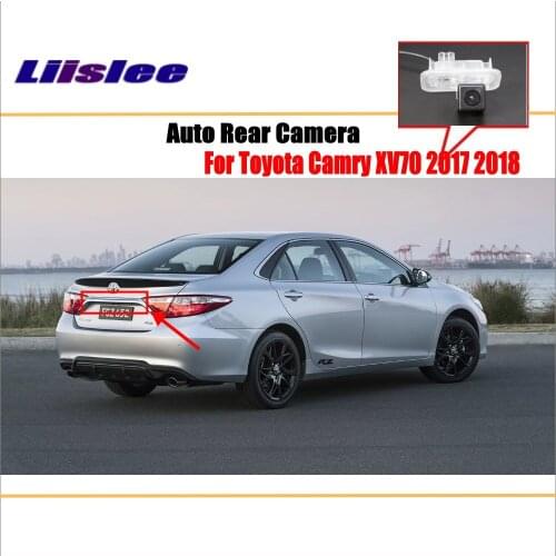 Liislee Reverse Rear Camera For Toyota Camry XV70 2017 2018 / Parking Back Up Camera / License Plate Lamp / Night Visioin