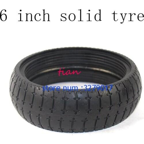 Free Shipping 6 Inch Solid Tire with Good Reputation for Hoverboard Self Balancing Electric Scooter Spare Parts
