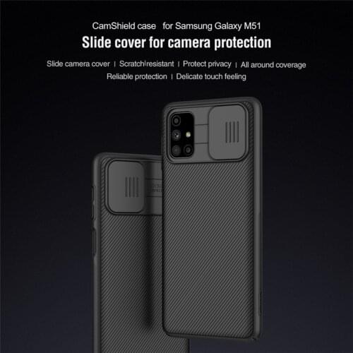 For Samsung Galaxy M51 Case NILLKIN Slide Camera Protection Case For Samsung Galaxy M51 Anti-skid Camshield For Samsung M51
