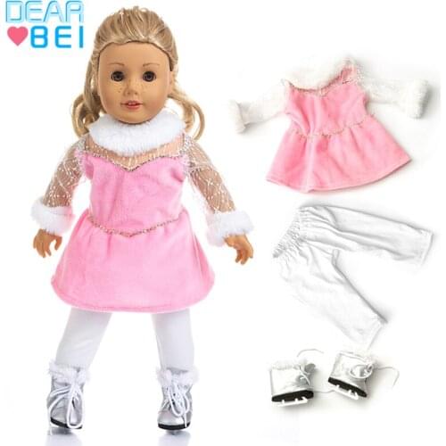 D&B Best Sells Doll Clothes Baby Clothes Fit 43 cm 18 inch Accessories For Toys Birthday Gifts For Girls Evening Dresses
