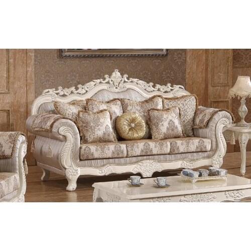 Wooden fabric sofa za kisasa set luxury WA552
