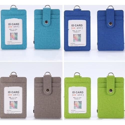ID Card Holder Employee Work Card Holder 3 Pockets Badge Holder for Student Nurse Id Badge Case