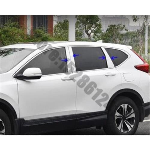 For Honda CR-V CRV 2012-2019 Car styling Stainless Steel Door Window Trims window trim cover B pillar trim
