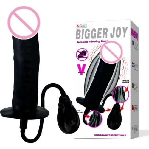 Electric Auto Inflatable dildo Vibrating Penis Dong Butt Plug Anal Sex Toys Anal Plug Bigger Joy Drop shipping