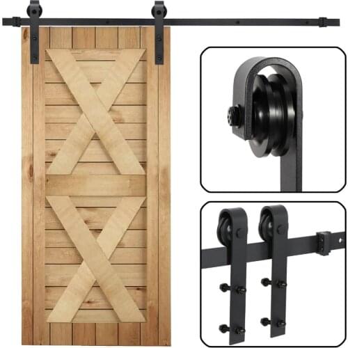 JACHOR 1200-4870mm Sliding Barn Door Hardware Kit J форма Ролик скользящая орбита скользящая дверь для мебели высокое качество