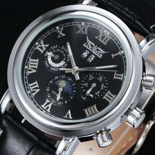Jaragar Mens Silver Watch