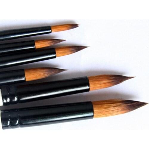 50% Off 6Pcs Artists Painters Nylon Hair Drawing Liner Watercolor Pen Oil Painting Brush