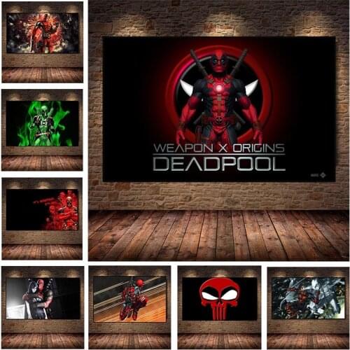 Classic movie Deadpool canvas paintings and posters, wall art pictures for family living room decoration