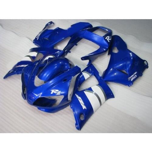 Bodywork Fairing kit for Yamaha YZF R1 98 99 blue white motorcycle fairings set YZFR1 1998 1999 DC04