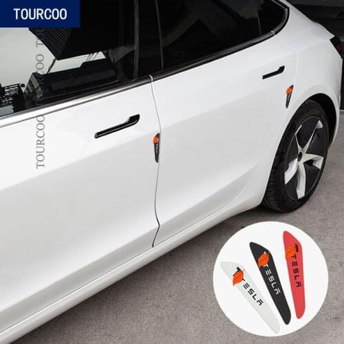 Car Modification Door anti-collision Strip Stickers for Tesla Model 3/S/X Anti-Scratch Protect Stickers