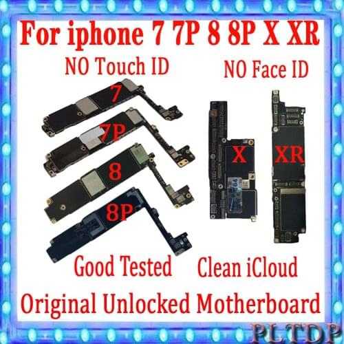 Full Function For iphone 7 7 Plus 8 8 Plus X Motherboard Free icloud for iphone 7 7P 8 8P X Logic Boards with IOS System board