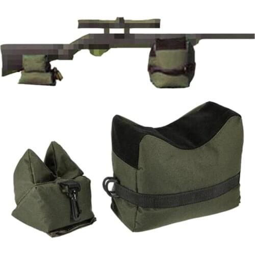 Portable Sniper Shooting Gun Rest Bag Set Front & Rear Rifle Target Bench Unfilled Stand Support Sandbag Hunting Accessories