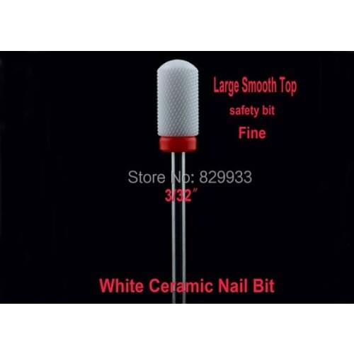 Professional Manicure Pedicure Drill Accessory Strong 90 Micromotor Tools Nail Ceramic Burr Bits Large Barrel Round Smooth Top