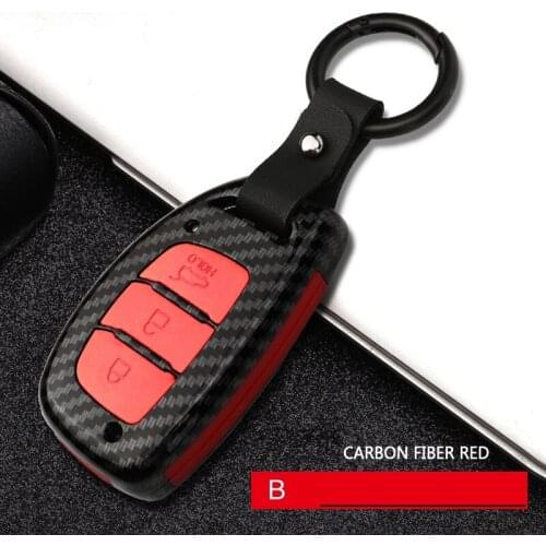 Car Styling ABS Carbon Fiber Car Remote Smart Key Case Cover For Hyundai MISTRA NEW Elantra VERNA IX35 IX25 SONATA 9 NEW TUCSON