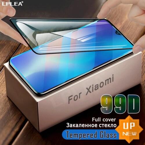 99D Full Cover Screen Protector For Xiaomi Mi 10 10T 9 se 8 Lite Tempered Glass Mi 9T A1 A3 Redmi 7A Note 9S K30 K20 poco f2 Pro